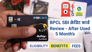 BPCL SBI Credit Card Review  After 5 Months  SBI BPCL RuPay Credit Card Benefits In Hindi [upl. by Mcdade]