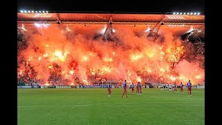 Legia warszawa Steaua bucarest 27082013 Choreo  Pyro [upl. by Cirdec]