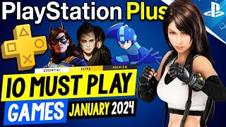 10 MUST PLAY PS PLUS Games to Play in JANUARY 2024 PlayStation Plus PS5PS4 Games 2024 [upl. by Gignac]