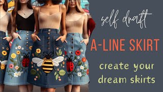 How to Draft and Hack Your Own A line Skirt Pattern A Beginner’s Guide [upl. by Entsirhc]