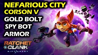 Corson V Nefarious City Collectibles Gold Bolt Spybot Armour  Ratchet and Clank Rift Apart [upl. by Sue]