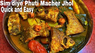 Sim r Aloo diye PUTI MACHER Recipe  Healthy Puti Macher Recipe  Fish Curry Recipe Winter Special [upl. by Acsot734]