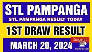 STL PAMPANGA RESULT TODAY 1ST DRAW MARCH 20 2024 11AM [upl. by Concoff]