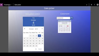 Powerapps Custom Calendar  Date Picker [upl. by Ewart]