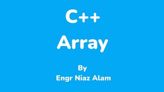 C ARRAY [upl. by Wiltz]