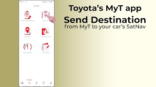 Toyota MyT Send destination to cars SatNav from your phone [upl. by Maurene]