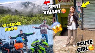 Spiti Valley jatai huvai Ye kya hogaya🥵 Yee ladkii kon hai🥰 10 degree mai halat khrab ho gaye🥺 [upl. by Hayman729]