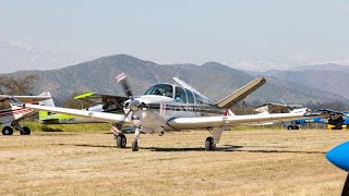 Beechcraft M35 Bonanza Take Off amp Low Pass FlyIn 2024 [upl. by Nosnek]