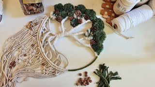 DIY  macrame wall hanging quotTree of lifequot  tutorial [upl. by Ahsaercal837]