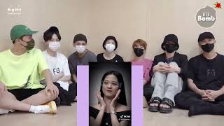 Bts reaction Jisoo tiktok💦 [upl. by Oileduab269]