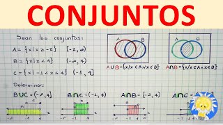 CONJUNTOS UNIÓN INTERSECCIÓN  Notación de Conjunto  Notación de Intervalos  Juliana la Profe [upl. by Layne478]