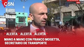 PARO NACIONAL MANO a MANO FRANCO MOGETTA SECRETARIO de TRANSPORTE [upl. by Stannwood]