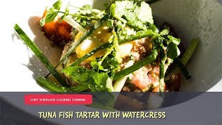 Tasty Tuna Tartar with watercress and Asian spices [upl. by Dorothi]