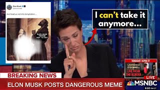 MSNBC Host Rachel Maddow Breaks Down After Elon Musk Shares a Controversial Meme  Really [upl. by Carlie]