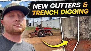 We Got LEAKS 😳 New Gutters amp Trench Digging [upl. by Dnaltiac]