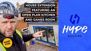 House Extension with Open Plan Kitchen amp Games Room Part 5 [upl. by Anitsahs]