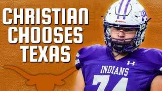 BREAKING 2025 Olineman Jackson Christian commits to Texas [upl. by Ramsay916]