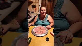 Big Mama preparing pork chops on a tray bigmama funny likeandsubscribe like [upl. by Lewej829]