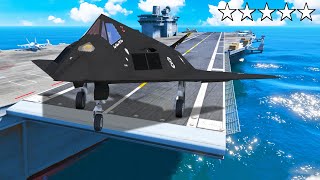 Stealing a TOP SECRET Military Plane in GTA 5 [upl. by Elamef533]