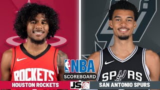 Houston Rockets Vs San Antonio Spurs  NBA Live PlayByPlay Scoreboard 2024 [upl. by Jonah]