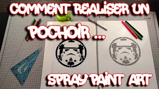 TUTO Comment réaliser un pochoir  SPRAY PAINT ART en français 🎨 [upl. by Aitat]