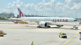 Qatar Airways Business Class Review  Airbus A350 XWB  Al Mourjan Business Class Lounge [upl. by Supat]