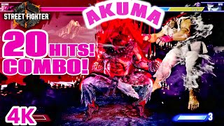 AKUMA 20 HITS COMBO  SF6 [upl. by Adnesor]