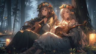 Medieval Tavern Music  Rain Sounds  Relaxing Celtic Music Fantasy Tavern Ambience Sleep Music [upl. by Ehr]