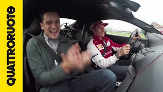 Con Kimi Raikkonen su una Ferrari F12 berlinetta  Premiere [upl. by Airdnaxila]