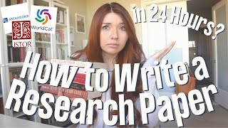 How To Write a Research Paper QUICKLY  Advice from a PhD Student [upl. by Tsui]