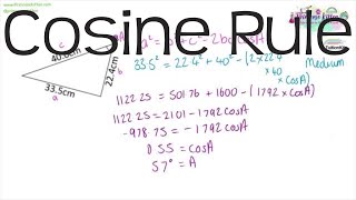 Cosine Rule  Maths GCSE and iGCSE Revision [upl. by Procto795]