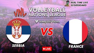 🔴LIVE SERBIA VS FRANCE  WOMENS VNL 2024  06132024 [upl. by Koffler]