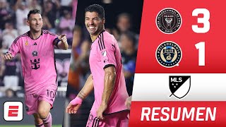 Lionel MESSI REGRESÓ con DOBLETE SUÁREZ anota y el INTER MIAMI vence 31 a Philadelphia UNION  MLS [upl. by Kussell]