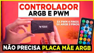 Esse PRODUTO SALVA qualquer PC ✅ Controlador ARGB que NÃO precisa Placa Mãe ARGB 5v até 5 FAN [upl. by Trixi]