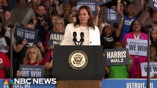 Im speaking Harris says to protesters at her campaign rally [upl. by Reisman334]