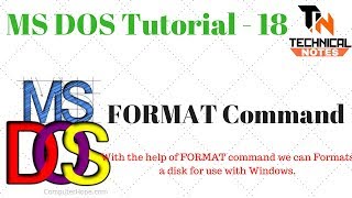 format command in dos [upl. by Anoirtac93]