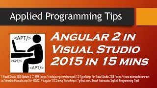 Angular 2  TypeScript in Visual Studio 2015 [upl. by Dhruv]