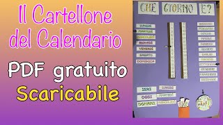 Cartellone del CALENDARIO PDF scaricabili gratuiti SCUOLA PRIMARIA [upl. by Modeerf924]