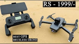 Best GPS Brushless Dual Camera Foldable Drone With WiFi App Control DRONE CAMERA [upl. by Whalen]