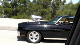 Chevrolet Chevelle with a blown 572 on the road [upl. by Eelsew]