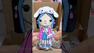 Packing 100 cinnamoroll paper squishy fake 🎁 what’s next papercraft sanrio shorts [upl. by Attenhoj]