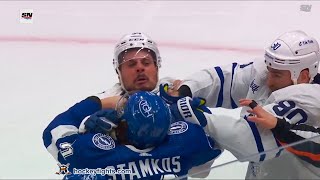 Auston Matthews vs Steven Stamkos and Ryan OReilly vs Nikita Kucherov Apr 22 2023 [upl. by Conah]