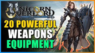 Unicorn Overlord EXPERT GUIDE 20 INCREDIBLE EARLY Weapon amp Equipment Items  Location amp Use [upl. by Jair]