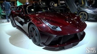 FIRST LOOK Mansory La Revoluzione F12 Berlinetta  IAA 2013 [upl. by Enirolf]