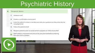 Psychiatric History The Clinical Interview – Psychiatry  Lecturio [upl. by Kauffman297]