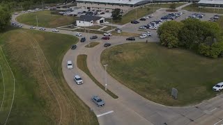 WATCH Body of Ofc Kevin Cram escorted from state medical examiners office [upl. by Caasi]