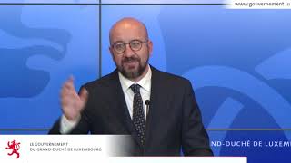 Joint press conference by Xavier Bettel and Charles Michel 16092021 [upl. by Server465]