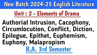 New batch 2024 BA 3rd sem English unit 2 Elements of Drama  British and American drama [upl. by Atnaloj]