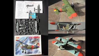 Polikarpov I15 172 ICM unboxing and build [upl. by Yrag]