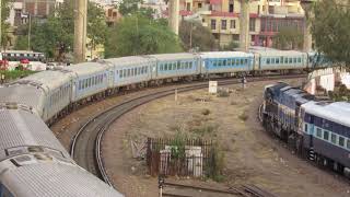 Lucky Catch  Parallel Departure of Ajmer Shatabdi amp Dayoday Express from Jaipur junction [upl. by Nnaycnan]